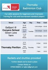 Image result for Thornaby Pavilion Junior Badminton Club