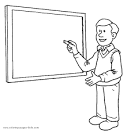 Teacher coloring page