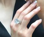 Large Diamond Ring, Created CZ Diamond, Engagement Ring, High ...