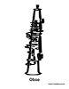 Oboe coloring page