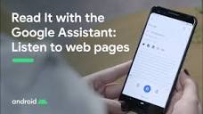 Read It with the Google Assistant: Listen to web pages - YouTube
