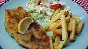 Image result for schnitzel mit pommes