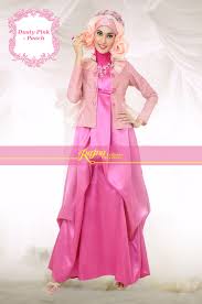 Baju pesta muslim rajna Rj 18 Dusty Pink 2 - Butik Aini