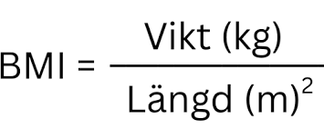Bildresultat för bmi-tabell
