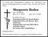 Margarete Boden : Traueranzeige. Sächsische Zeitung: Veröffentlicht am 21 August 2009. Gesehen wurde diese Anzeige von 210 Besuchern.