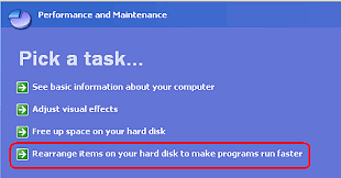 Image result for windows xp defragmentation