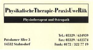 Physiotherapeut Uwe Riik