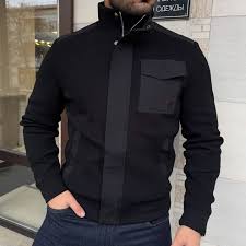 Image result for Мужская толстовка neck button black