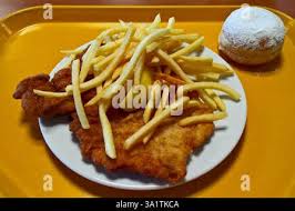 Image result for schnitzel mit pommes