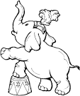 Circus Animals coloring page
