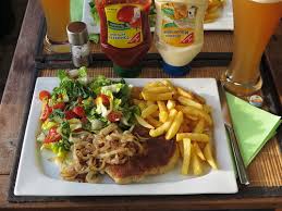 Image result for schnitzel mit pommes