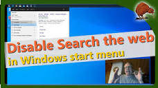 Windows: Disable “Search the web” in start menu - YouTube