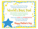 World's Best Dad Printable Certificate | Blue Mountain