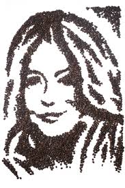 Sienna Miller recreated with coffee beans. Sienna Miller - fun-coffee-beans-sienna-miller