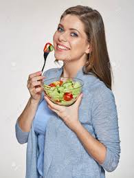 Image result for women eating salad and smiling