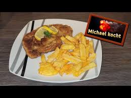 Image result for schnitzel mit pommes