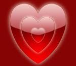 three glass hearts background - via Daymix