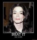 demotivational poster BEAT IT