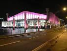 Wembley Arena: floodlit in pink. The colours of the floodlights were - via Daymix