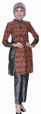 Batik & Kombinasi Batik : Busana Muslim Mahasti, Butik Mahasti Online