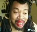 scary man with lipstick