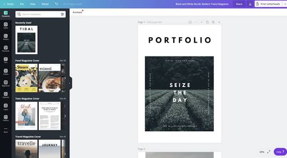 How to make a portfolio | Canva