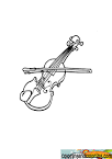 Violin coloring page