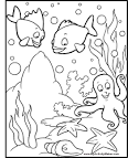 Fish coloring page