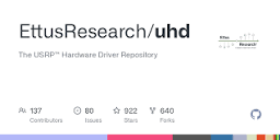 GitHub - EttusResearch/uhd: The USRP™ Hardware Driver Repository