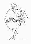 Chicken coloring page