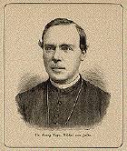 Dr. Georg Kopp, Bischof von Fulda. Wood engraving ca 1880.