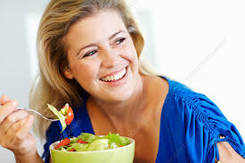 Image result for women eating salad and smiling