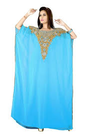Buy Palas Fashion Women's Muslim Party Wear Embroidered Kaftan in ...