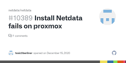 Install Netdata fails on proxmox · Issue #10389 · netdata/netdata ...