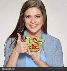 Image result for women eating salad and smiling