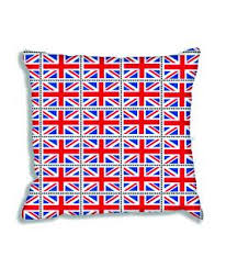 Union Jack Pattern Cushion. Printed front and reverse on our luxurious moleskin fabric. 43cm x 43cm complete with sumptuous feather pad which fully ... - file_100_18