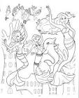 Barbie and 3 Musketeers coloring page