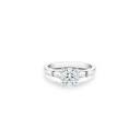 DB Classic round brilliant and tapered diamond ring | De Beers AT