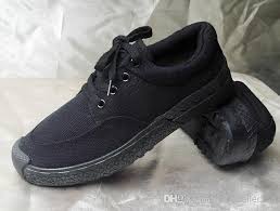 All Black Training Shoes Walking Shoes Work Shoes Safety Shoes Men ...