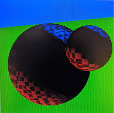 Image result for sphere checkered plane raytrace