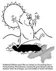 Groundhog Day coloring page
