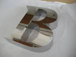 Fabricated metal sign letters+(1) Stainless steel letter+Polished ...