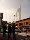 A Police brass band plays a host of favourite tunes in the centre of the - via Daymix