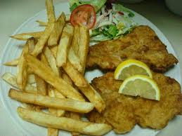 Image result for schnitzel mit pommes