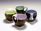 b) bicolor coffee cups