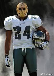Sheldon Brown in a Jason mask