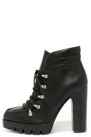 Cute Black Boots - High Heel Boots - Ankle Boots - Booties - $113.00