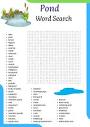 Pond word search Puzzle worksheet activities for kids | Made By ...