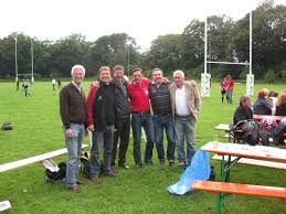 Mit Dieter Baumhoff (Vorstand ASV-Köln), Markus Gerigk (Vorsitzender Rugby NRW), Andreas Amelung (ASV-Verwaltungsrat) und Helmut Breuer (ASV-Präsident)