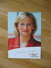 RBB Fernsehmoderatorin Angelika Jordan hands. Autogramm gebraucht ... - 26995445